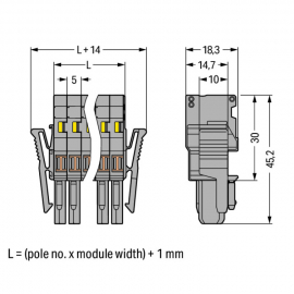 WAGO | 769-102/021-000 | 1-CONDUCTOR FEMALE PLUG; LOCKING LE