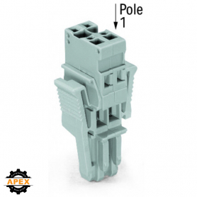 1-CONDUCTOR FEMALE PLUG; LOCKING LEVER; 4 MM²; 3-POLE; 4,00