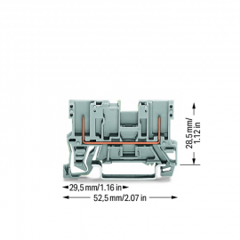 WAGO | 769-156 | 2-PIN CARRIER TERMINAL BLOCK; FOR DIN-RAIL