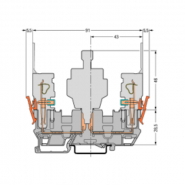 WAGO | 769-161 | 2-PIN CARRIER TERMINAL BLOCK; WITH 2 JUMPER