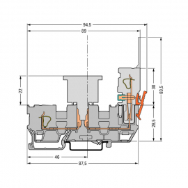 WAGO | 769-181 | 1-CONDUCTOR/1-PIN CARRIER TERMINAL BLOCK; W