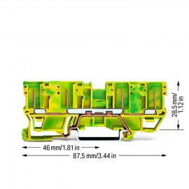 WAGO | 769-207 | 4-PIN GROUND CARRIER TERMINAL BLOCK; FOR DI