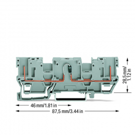 WAGO | 769-208/281-411 | 2-PIN COMPONENT CARRIER BLOCK; WITH