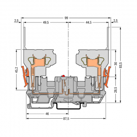 WAGO | 769-209/281-413 | 2-PIN COMPONENT CARRIER BLOCK; WITH