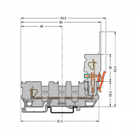 WAGO | 769-214 | 1-CONDUCTOR/1-PIN CARRIER TERMINAL BLOCK; W