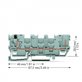 WAGO | 769-214 | 1-CONDUCTOR/1-PIN CARRIER TERMINAL BLOCK; W