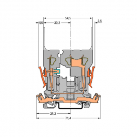 WAGO | 769-221 | 2-PIN CARRIER TERMINAL BLOCK; WITH SHIELD C