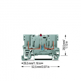 WAGO | 769-229/281-413 | 2-PIN COMPONENT CARRIER BLOCK; LED