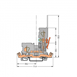 WAGO | 769-231 | 1-CONDUCTOR/1-PIN CARRIER TERMINAL BLOCK; W