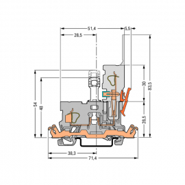 WAGO | 769-233 | 1-CONDUCTOR/1-PIN DISCONNECT CARRIER TERMIN