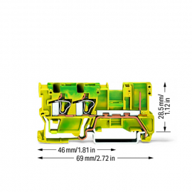 WAGO | 769-257 | 2-CONDUCTOR/1-PIN GROUND CARRIER TERMINAL B