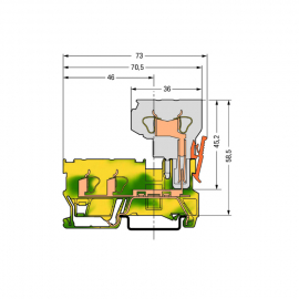 WAGO | 769-257 | 2-CONDUCTOR/1-PIN GROUND CARRIER TERMINAL B