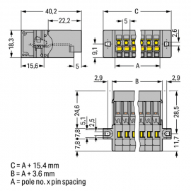 WAGO | 769-602/002-000 | 1-CONDUCTOR MALE CONNECTOR; CLAMPIN