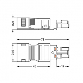 WAGO | 770-102/041-000 | SOCKET WITH STRAIN RELIEF HOUSING;