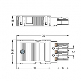 WAGO | 770-103 | SOCKET WITH STRAIN RELIEF HOUSING; 3-POLE;