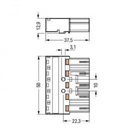 WAGO | 770-1115 | PLUG 5-POLE; BLUE