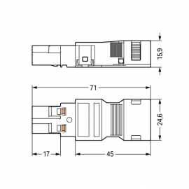 WAGO | 770-112/041-000 | PLUG WITH STRAIN RELIEF HOUSING; 2-