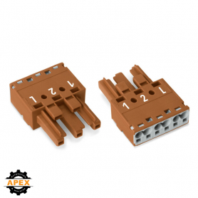 WAGO | 770-1363 | SOCKET 3-POLE, BROWN