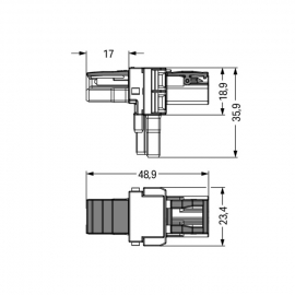 WAGO | 770-1601 | T-DISTRIBUTION CONNECTOR 2-POLE COD. B, GR