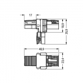 WAGO | 770-1615 | T-DISTRIBUTION CONNECTOR 2-POLE COD. A, BL