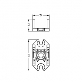 WAGO | 770-1626 | MOUNTING PLATE 2-POLE, BLACK