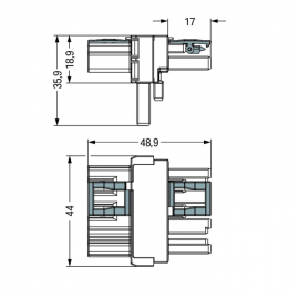 WAGO | 770-1631 | T-DISTRIBUTION CONNECTOR 4-POLE COD. B, GR