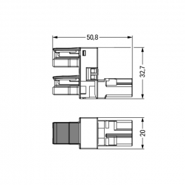 WAGO | 770-1634 | H-DISTRIBUTION CONNECTOR 2-POLE COD. A, BL