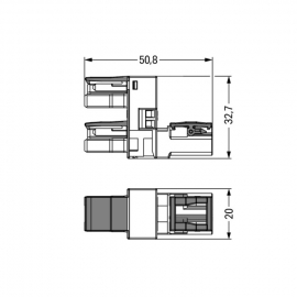 WAGO | 770-1636 | H-DISTRIBUTION CONNECTOR 2-POLE COD. A, BL