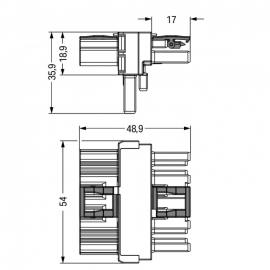 WAGO | 770-1641 | T-DISTRIBUTION CONNECTOR 5-POLE COD. B, GR