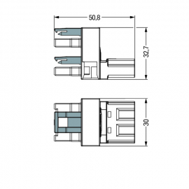 WAGO | 770-1661 | H-DISTRIBUTION CONNECTOR 3-POLE COD. B, GR