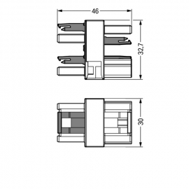 WAGO | 770-1714 | 3-WAY DISTRIBUTION CONNECTOR 3-POLE COD. B