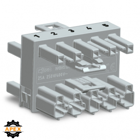 3-WAY DISTRIBUTION CONNECTOR 5-POLE COD. B, GRAY