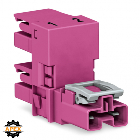 H-DISTRIBUTION CONNECTOR 2-POLE COD. B, PINK