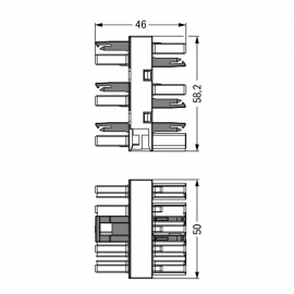 WAGO | 770-1947 | 5-WAY DISTRIBUTION CONNECTOR 5-POLE COD. I