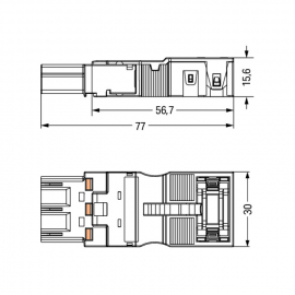 WAGO | 770-213/035-000 | PLUG WITH STRAIN RELIEF HOUSING; 3-