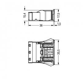 WAGO | 770-2303 | SNAP-IN SOCKET RED