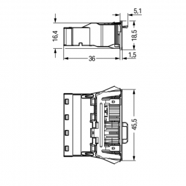 WAGO | 770-2334/007-000 | SNAP-IN PLUG WITH DIRECT GROUND CO