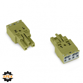 WAGO | 770-262 | SOCKET 2-POLE, LIGHT GREEN