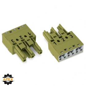 WAGO | 770-263 | SOCKET 3-POLE, LIGHT GREEN