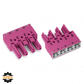 WAGO | 770-284 | SOCKET, 4-POLE, PINK