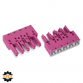 WAGO | 770-285 | SOCKET, 5-POLE, PINK