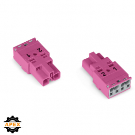 WAGO | 770-292 | PLUG 2-POLE, PINK