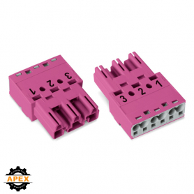 WAGO | 770-293 | PLUG 3-POLE, PINK