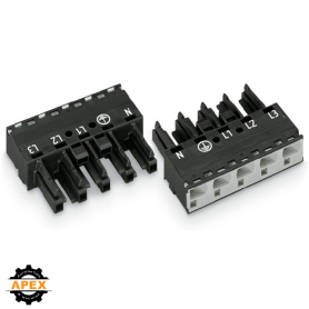 WAGO | 770-405 | SOCKET 5-POLE, BLACK