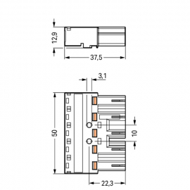 WAGO | 770-415 | PLUG 5-POLE; BLACK