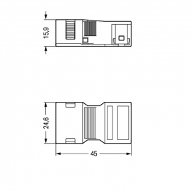 WAGO | 770-502/041-000 | STRAIN RELIEF HOUSING 2-POLE WITH L