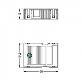 WAGO | 770-503 | STRAIN RELIEF HOUSING 3-POLE, BLACK