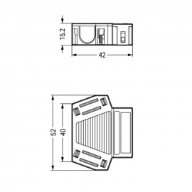 WAGO | 770-503/032-000 | STRAIN RELIEF HOUSING 3-POLE WITH L