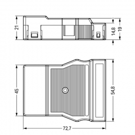 WAGO | 770-505/021-000 | STRAIN RELIEF HOUSING 5-POLE, BLACK