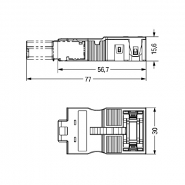 WAGO | 770-513/035-000 | STRAIN RELIEF HOUSING 3-POLE WITH L